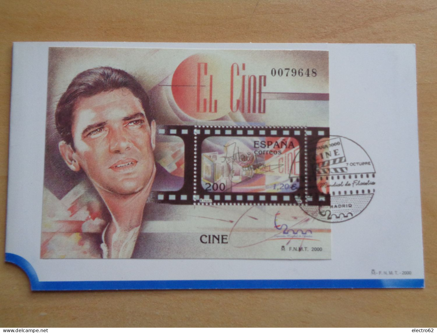 España Bloc Cinéma Espagne 2000 Sur Carte Antonio Banderas Acteur Ciné Spagna Cine - Cinema