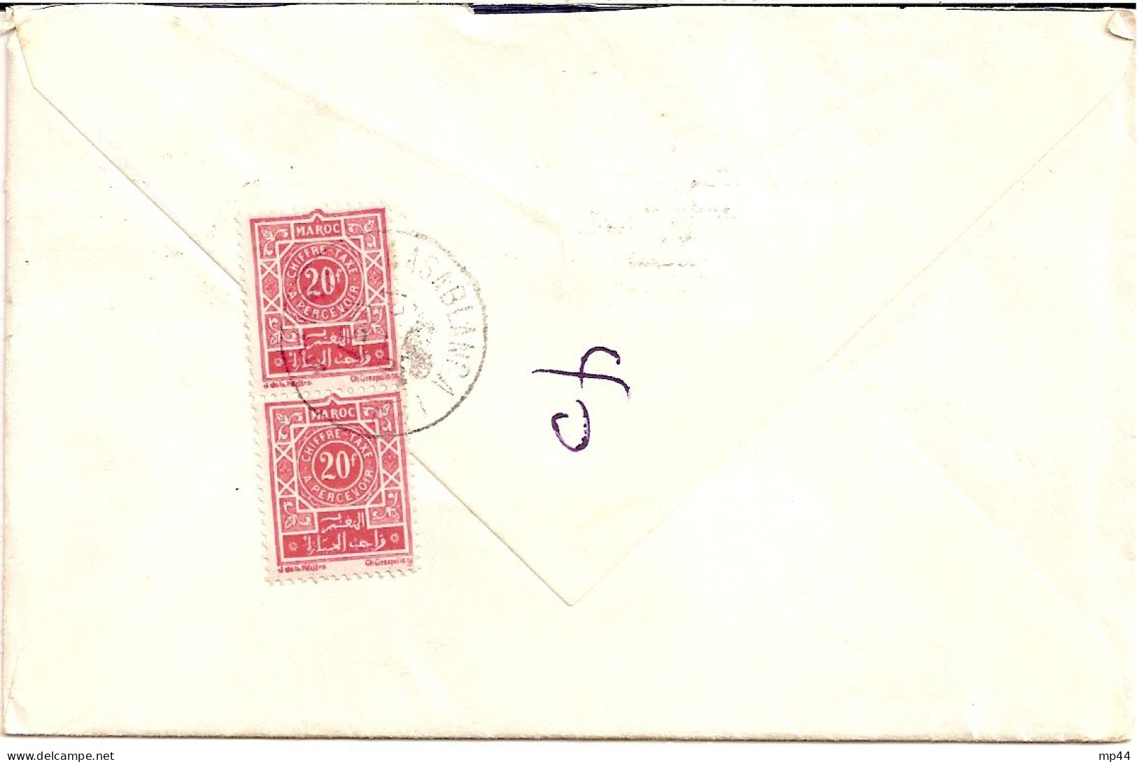 1D12 --- Grande-Bretagne SHEFFIELD Airmail Letter To Morocco Taxed - Impuestos