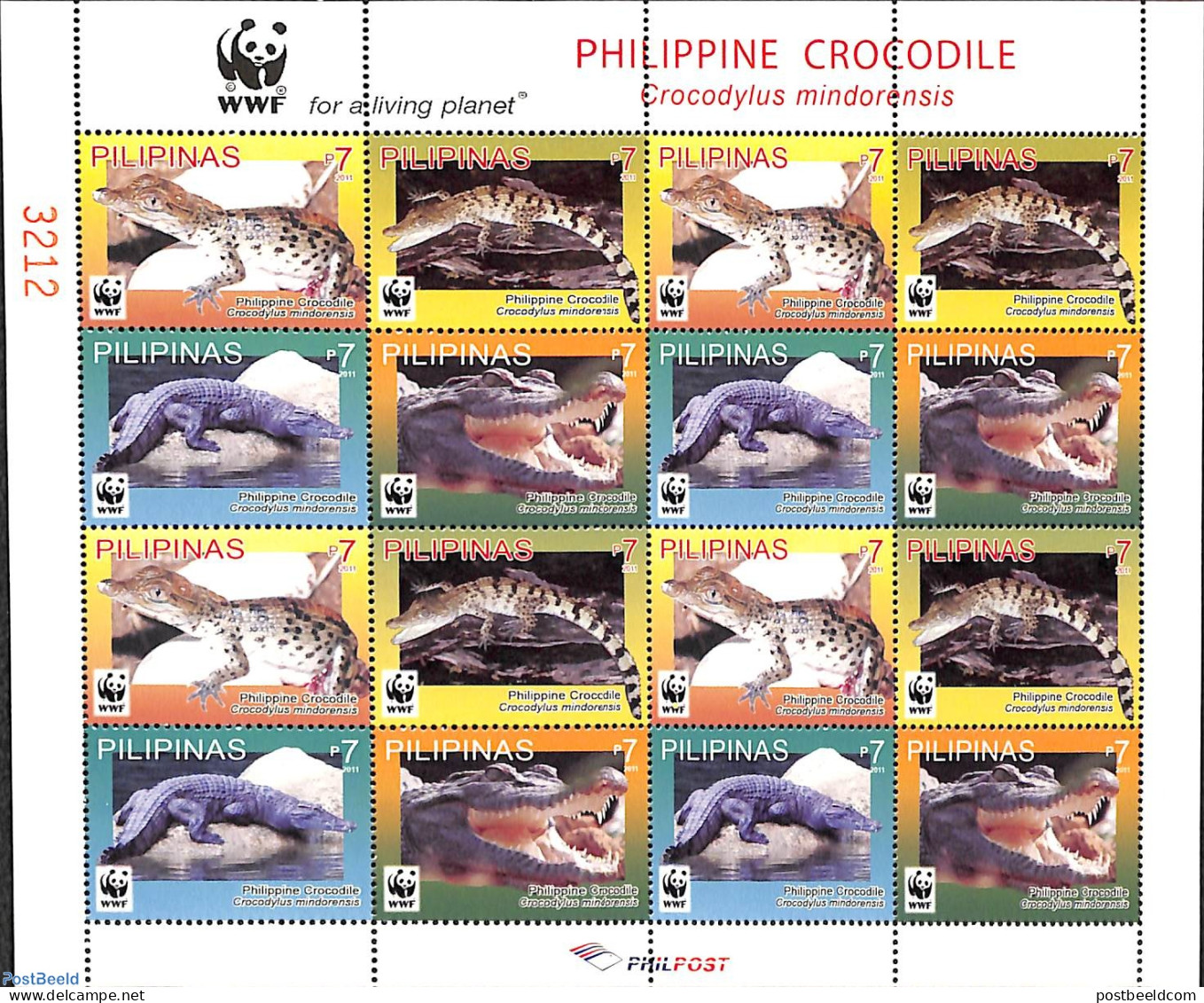Philippines 2011 WWF, M/s With 4 Sets, Mint NH, Nature - Crocodiles - World Wildlife Fund (WWF) - Filipinas