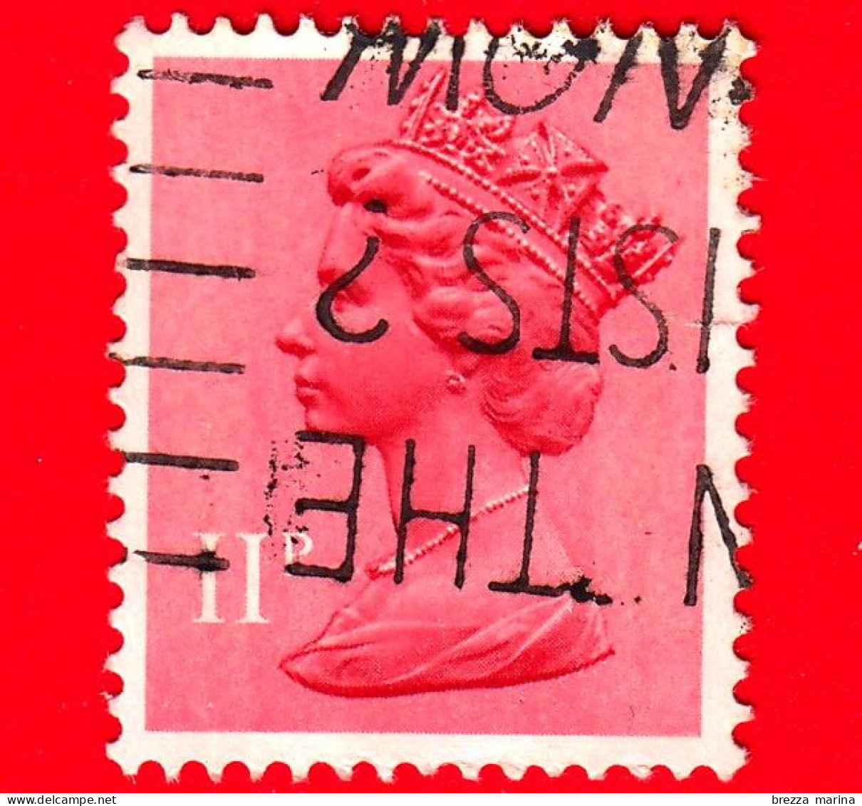 GB  UK GRAN BRETAGNA - Usato - 1976 - Regina Elisabetta II - Decimal Machin - 11 P - Machin-Ausgaben