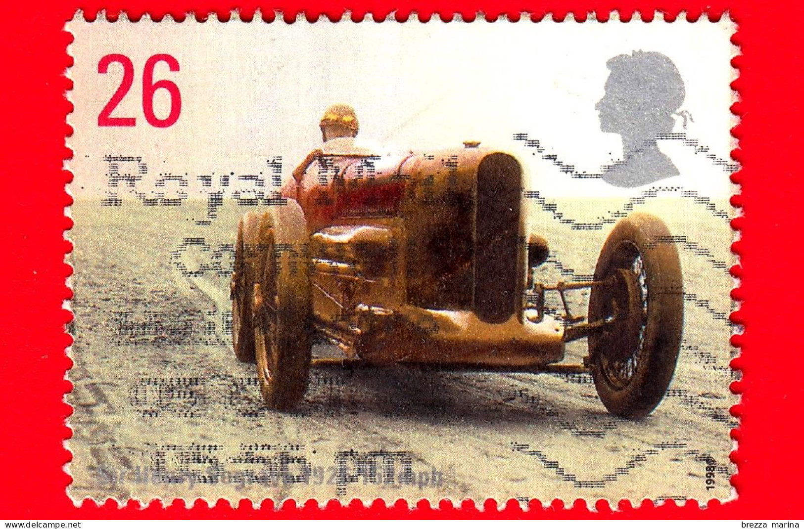 GB  UK GRAN BRETAGNA - Usato - 1998 - Auto Da Corsa - Record Di Velocità Su Terra - Sir Henry Segrave's Sunbeam, 1926 - - Gebruikt