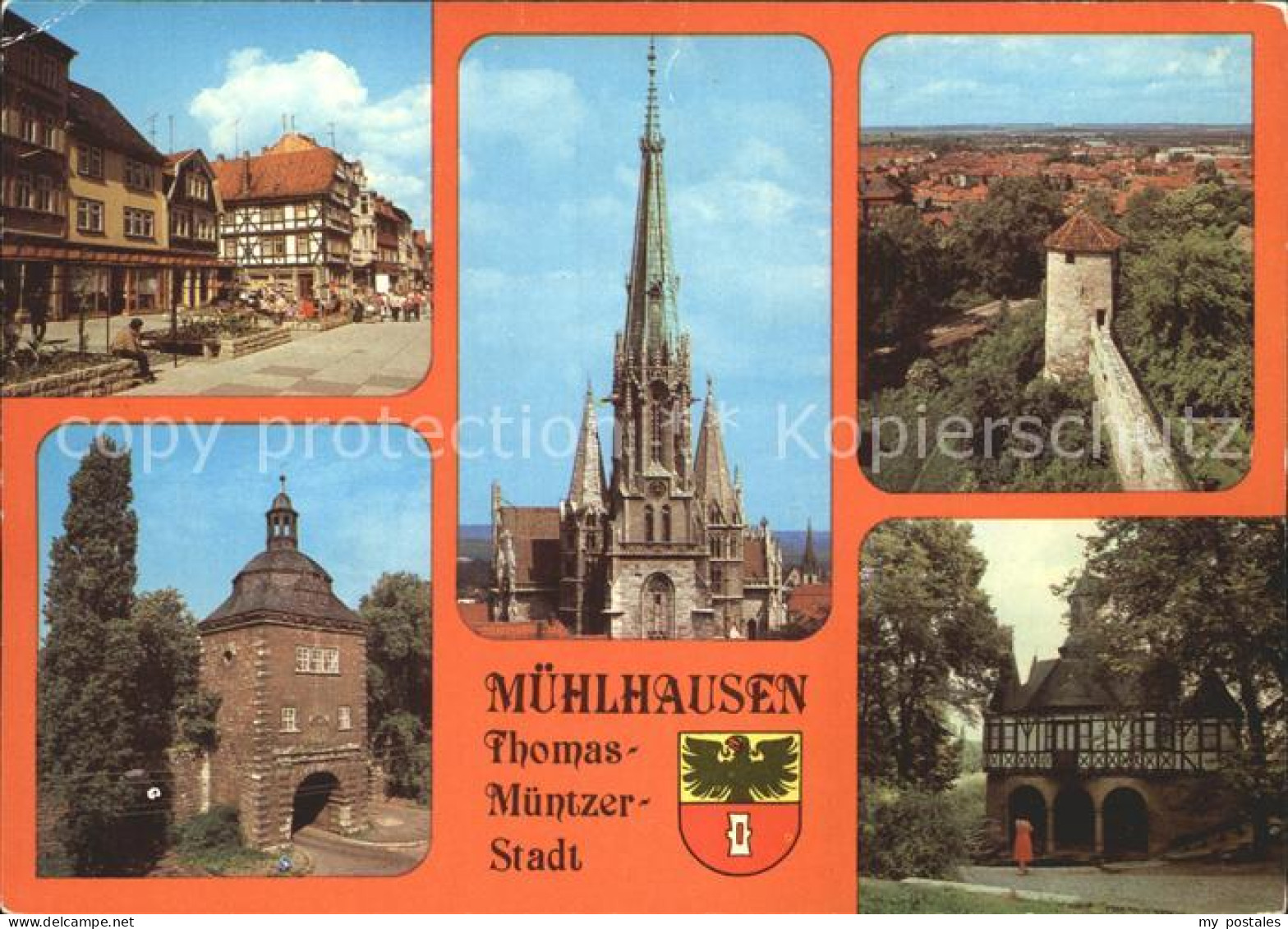72290774 Muehlhausen Thueringen Steinweg Marienkirche Stadtmauer  Muehlhausen - Mühlhausen