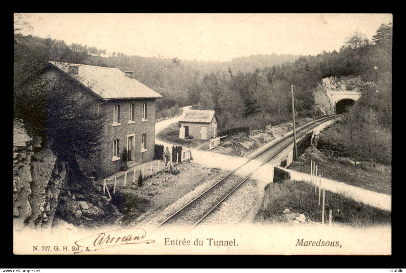 BELGIQUE - ANHEE - MAREDSOUS - ENTREE DU TUNNEL DU CHEMIN DE FER - Anhee