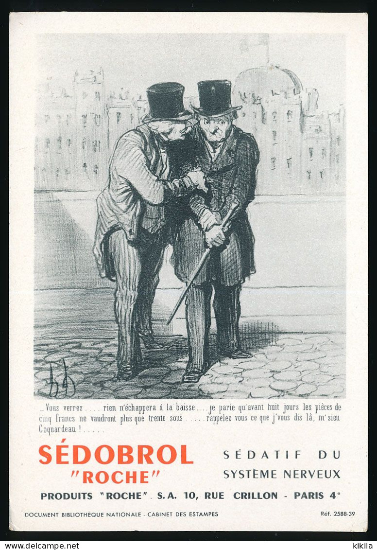 Buvard 12.4 X 18.1 Laboratoires ROCHE Sedobrol Cabinet Des Estampes De La Bibliothèque Nationale  2588-39 - Droguerías