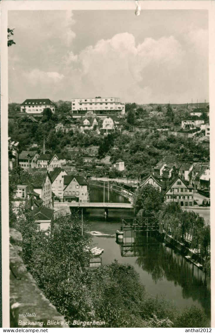 Superrar Backnang Wohnhäuser Mit Bürgerheim Brücke 16.8.1937 Weber & Co. - Backnang