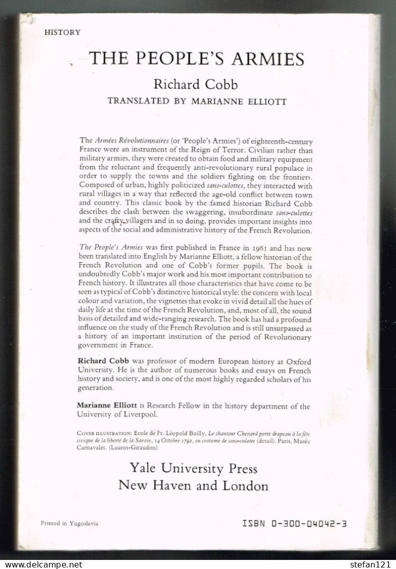 The People's Armies - Richard Cobb - 1987 - 776 Pages 23,5 X 15,5 Cm - Autres & Non Classés