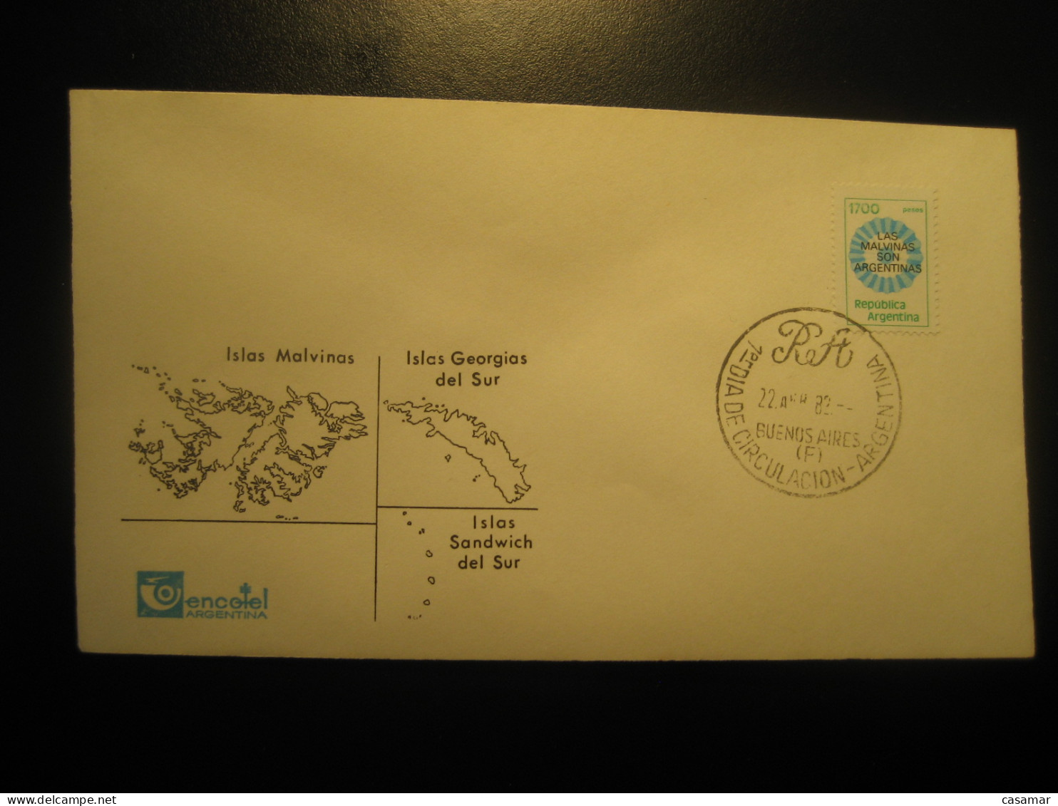 BUENOS AIRES 1982 Malvinas Falkland Islands South Georgia Sandwich Cancel Cover ARGENTINA Polar Antarctique Antarctic - Lettres & Documents