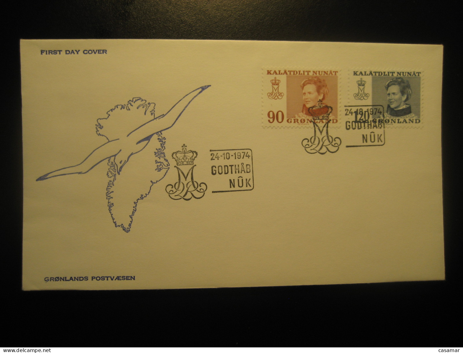 NUK Nuuk 1974 Arctic FDC Cancel Cover GREENLAND Pole Polar Arctics Arctique - Altri & Non Classificati