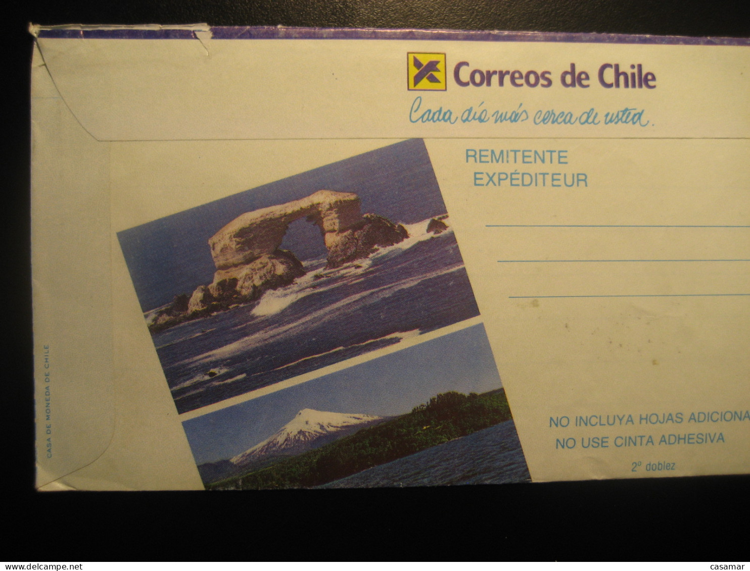 CONCEPCION 19?1 To Spain Antarctic Aerogramme Cancel CHILE Pole Polar Antarctique Antarctics Antarctica - Autres & Non Classés