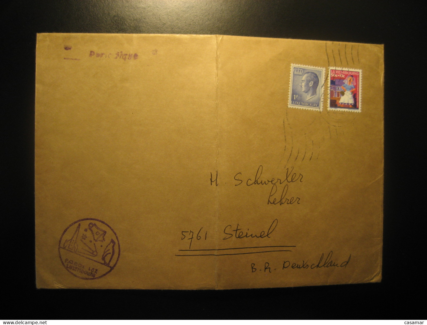 LUXEMBOURG 1967 To Germany Penguin Penguins Space Cancel Folded Cover Antarctic Antarctique Antarctics Antarctics - Other & Unclassified