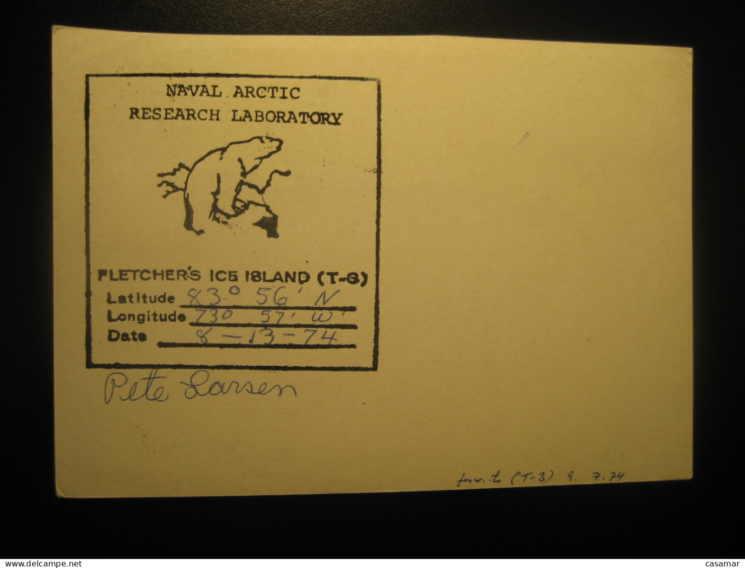 BARROW Alaska 1974 To Koln Germany Narl Fletchers Ice Island T-3 Naval Research Laboratory Arctic Cover USA Pole Polar - Forschungsstationen & Arctic Driftstationen