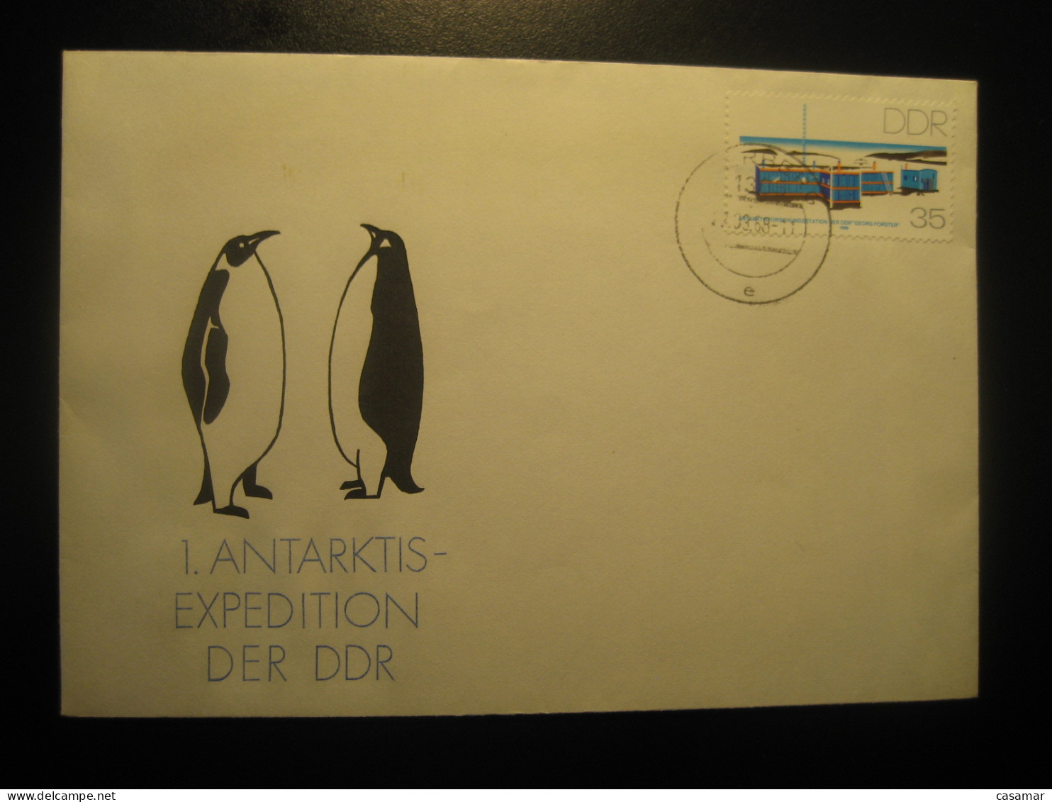 ...RBERG 1988 Antarctic Expedition Research Station Penguin Cover DDR GERMANY Antarctics Antarctica Pole Polar - Spedizioni Antartiche