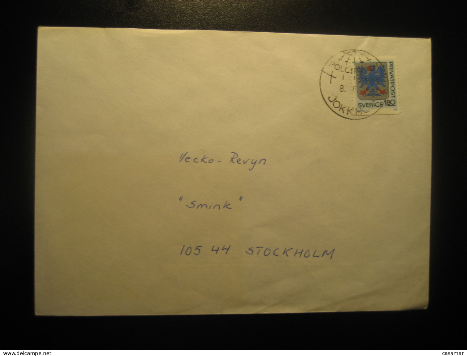 ARCTIC CIRCLE Jokkmokk 1985 ? To Stockholm Polcirkeln Cancel Cover SWEDEN Arctic Arctique Arctics Pole Polar - Autres & Non Classés