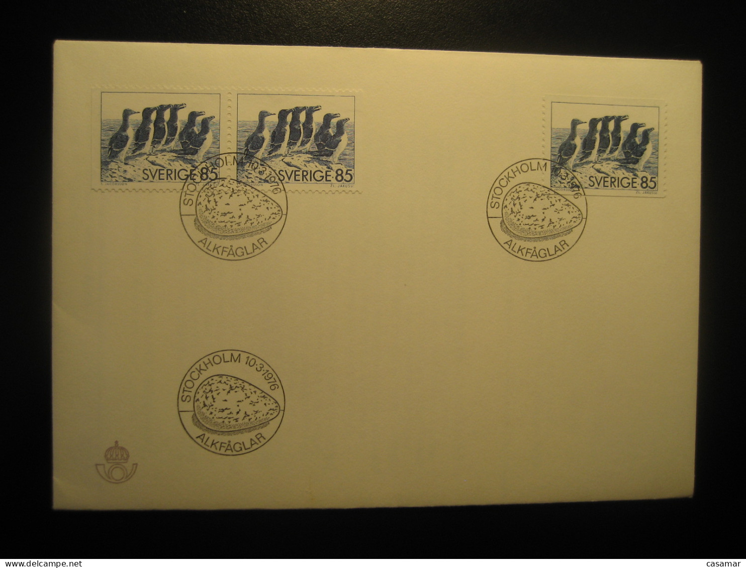 STOCKHOLM 1976 Elk Birds Penguin Penguins FDC Cancel Cover SWEDEN Arctic Arctique Arctics Pole Polar - Arctic Wildlife