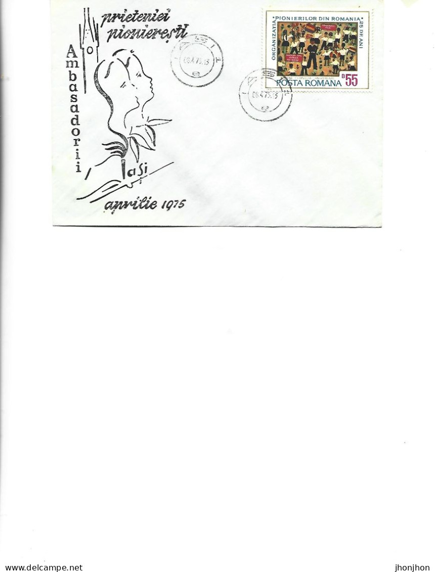 Romania  - Occasional Envelope 1975 Iasi -   Ambassadors Of Pioneering Friendship, April 1975, Iasi - Scouting - Briefe U. Dokumente