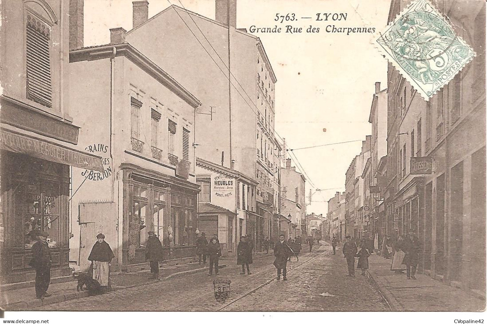 LYON 6e (69) Grande Rue Des Charpennes En 1908 (Belle Animation) - Lyon 6