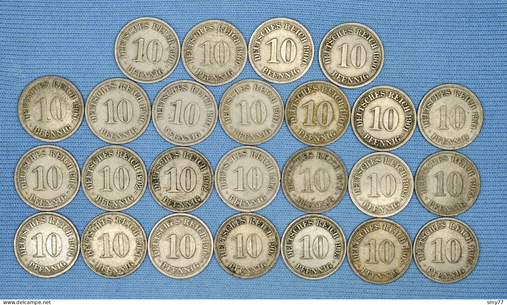 Deutsches Reich  10 Pfennig • 1900 - 1905 •  25 X  ► ALL DIFFERENT ◄ Incl. Scarcer Items • See Details • [24-289] - Sammlungen