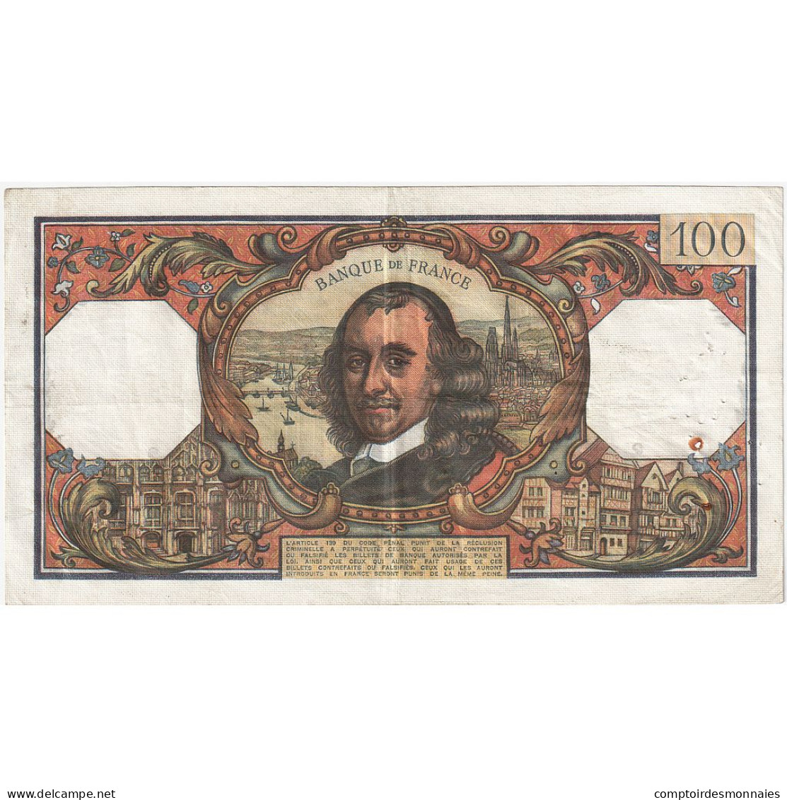 France, 100 Francs, Corneille, 1969, B.526, TB, Fayette:65.34, KM:154g - 100 F 1964-1979 ''Corneille''