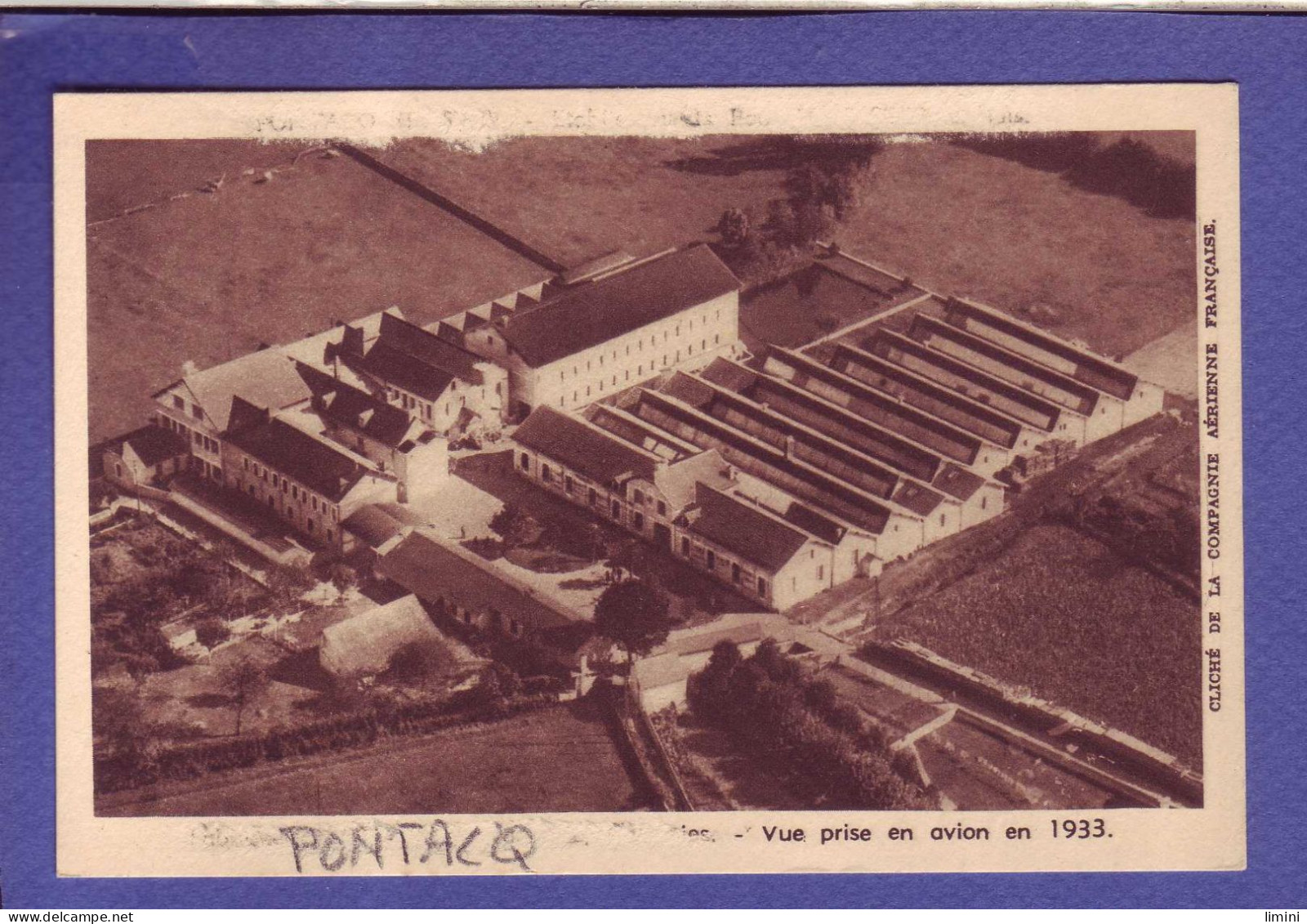 64 - PONTACQ - FABRIQUE De CHAUSSURES - VUE D'AVION En 1933 -  - Pontacq