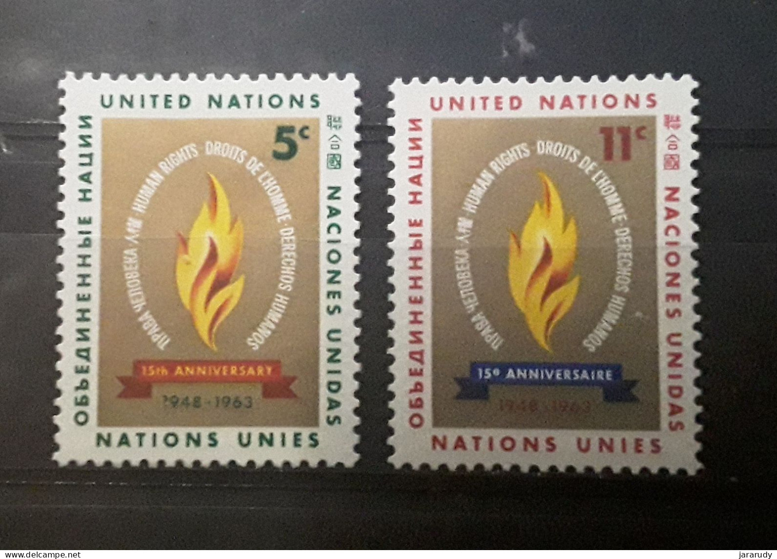 ONU NUEVA YORK 1963 Yv 117/8 MNH - UNO