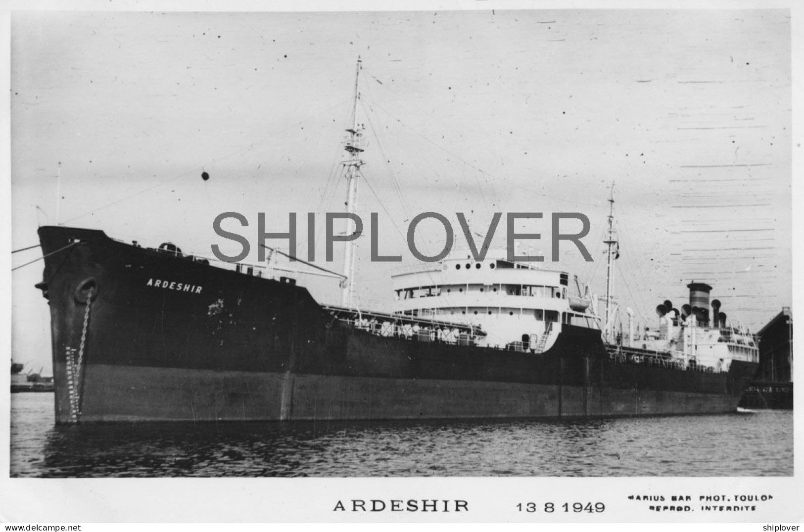 Pétrolier Français ARDESHIR - Carte Photo éditions Marius Bar - Bateau/ship/schiff - Tankers