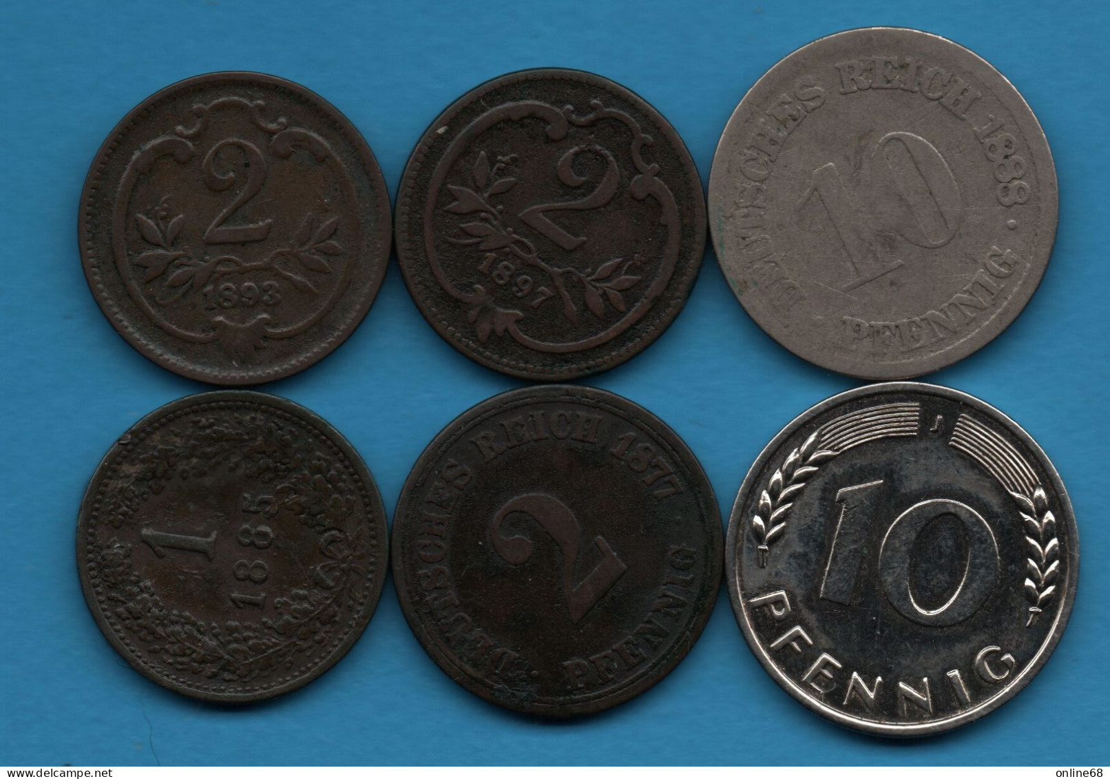 LOT MONNAIES 6 COINS : AUSTRIA - GERMANY - Österreich - Deutsches Reich  1877 - 1950 - Kilowaar - Munten
