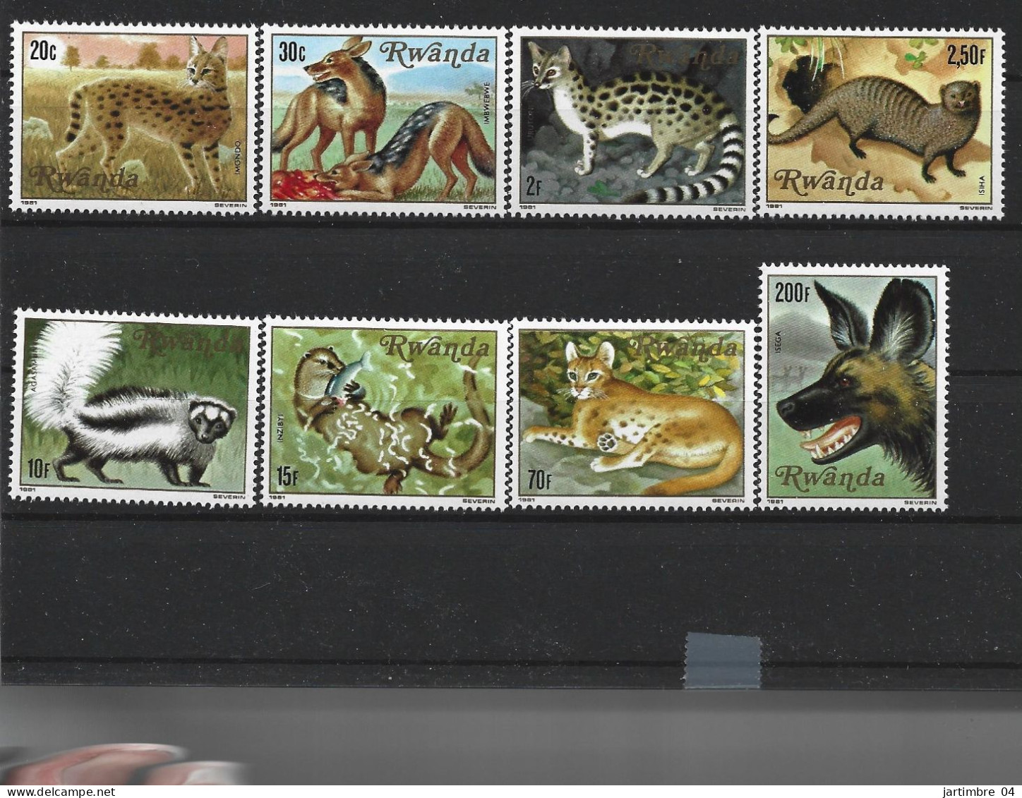 1981 RWANDA 1000-07 ** Animaux, Carnassiers - Unused Stamps