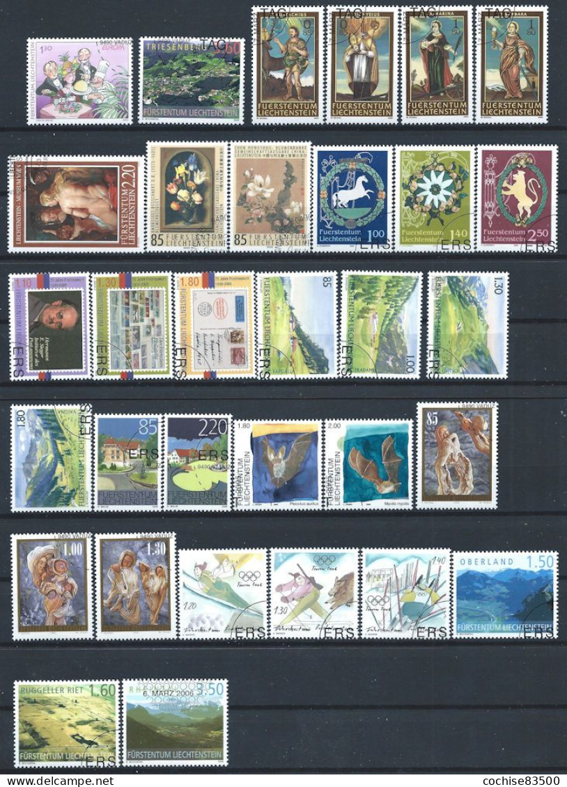 Liechtenstein Lot 32 Tp Obl (FU) Année 2005 - Vollständige Jahrgänge