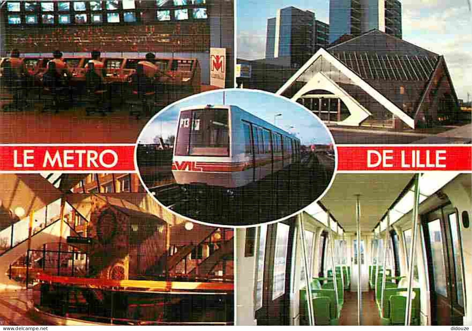 Trains - Métro - Métro De Lille - Multivues - Poste De Contrôle Et De Commandes - Station Hotel De Ville à Villeneuve D' - Métro
