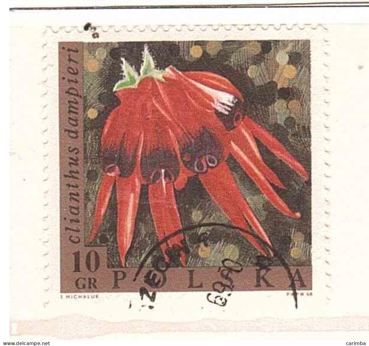 POLONIA 1968 CLIANTHUS DAMPIERI - Unused Stamps