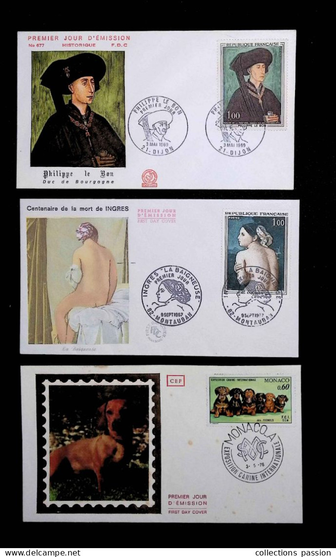 CL, FDC, 1 Er Jour, France, De 1961 à 1994, Loches, St Genis Des Fontaines, Fréjus, Serignan....LOT DE 18 PREMIERS JOURS - Unclassified