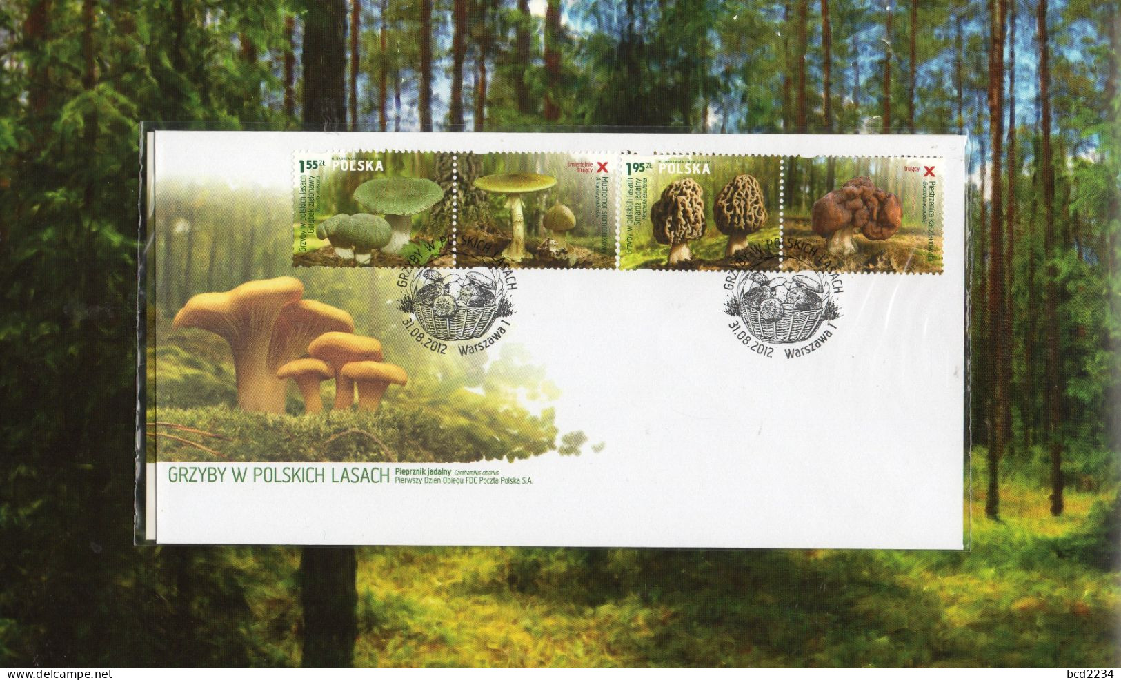 POLAND 2012 POLISH POST OFFICE LIMITED EDITION SPECTACULAR FOLDER: MUSHROOMS IN POLISH FORESTS FDC FUNGI - Paddestoelen