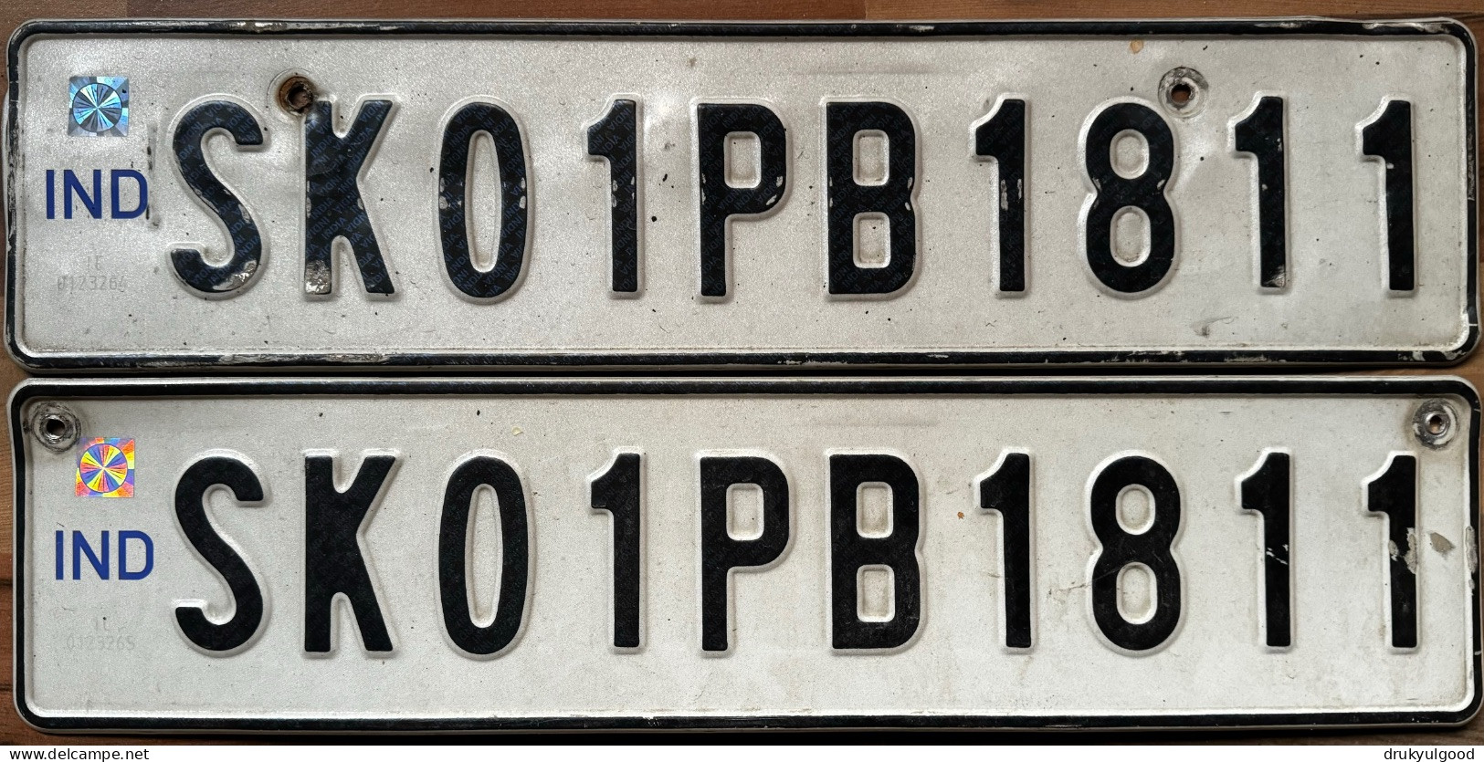 Sikkim India Private License Plate SK01PB1811 - Targhe Di Immatricolazione