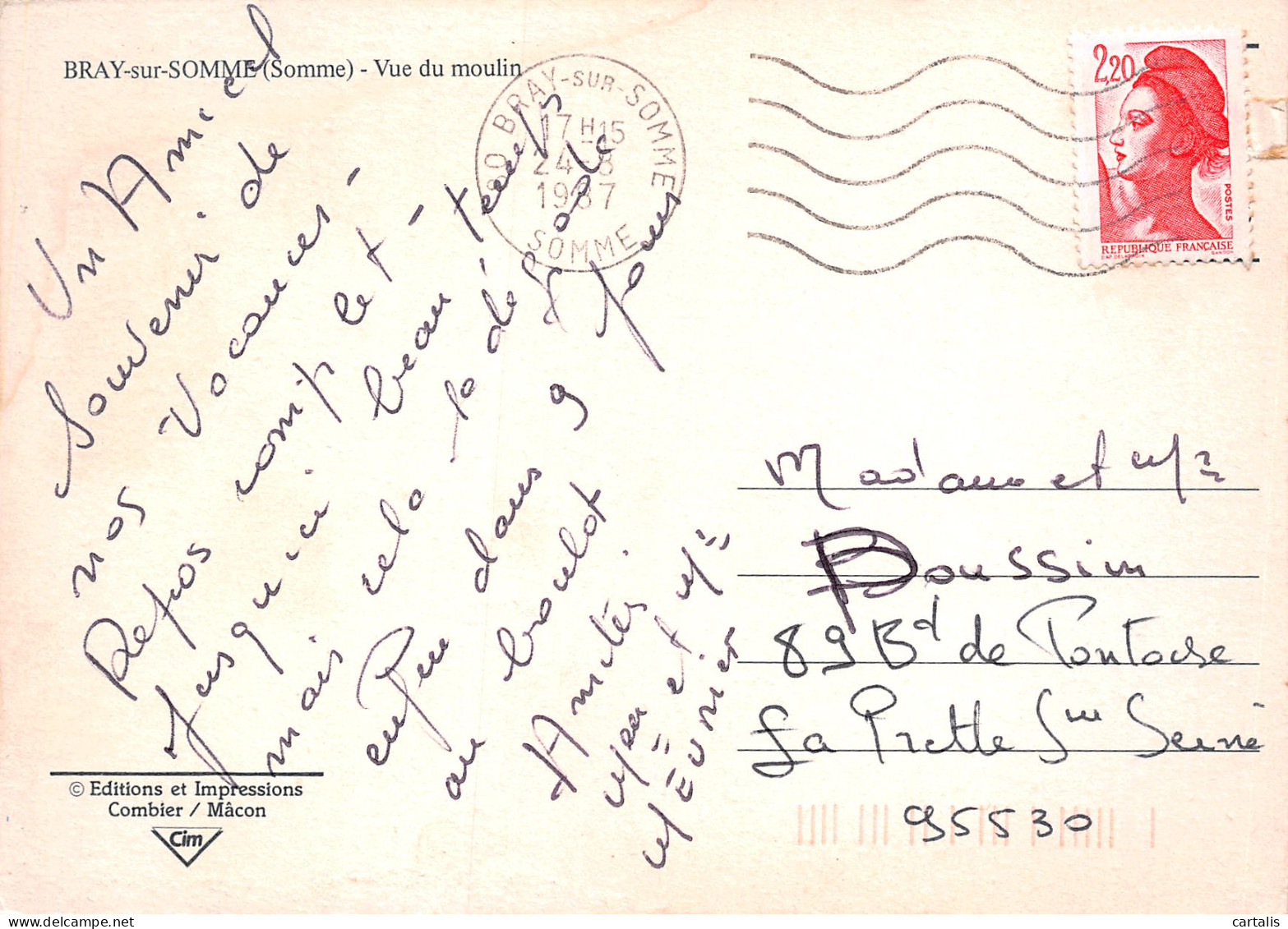 80-BRAY SUR SOMME-N°3901-D/0049 - Bray Sur Somme