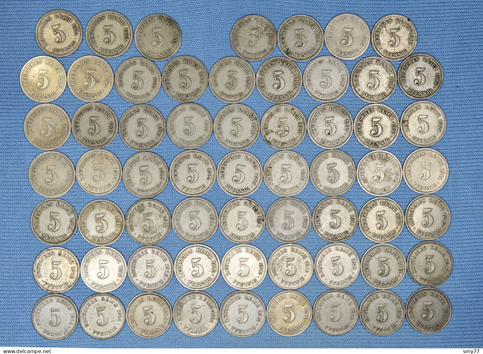 Deutsches Reich  5 Pfennig • 1903 - 1915 •  61 X  ► ALL DIFFERENT ◄ Most In High Grades • Lot / Collection  • [24-292] - Collezioni