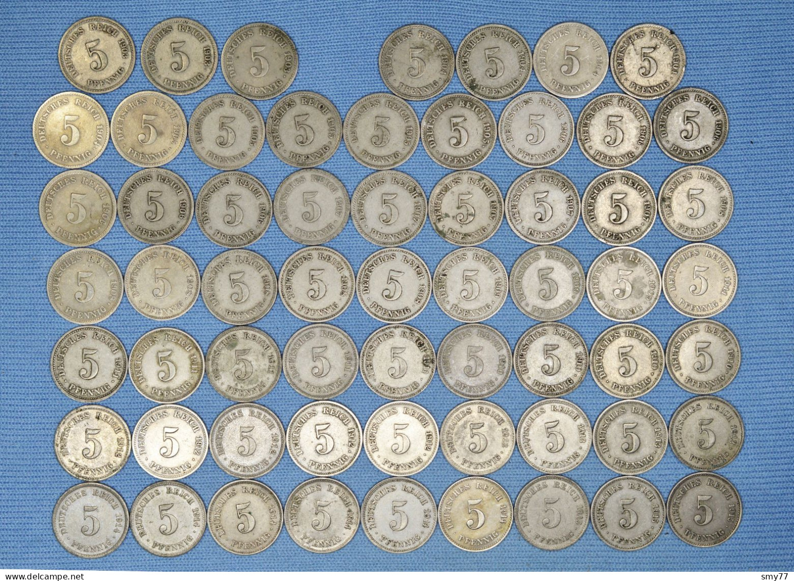Deutsches Reich  5 Pfennig • 1903 - 1915 •  61 X  ► ALL DIFFERENT ◄ Most In High Grades • Lot / Collection  • [24-292] - Sammlungen