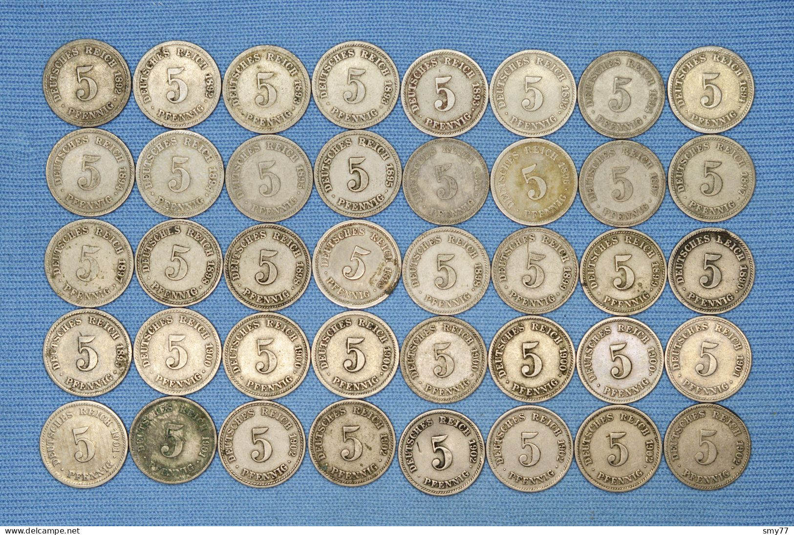 Deutsches Reich  5 Pfennig • 1892 - 1902 •  40 X  ► ALL DIFFERENT ◄ Incl. Scarcer Items • See Details • [24-293] - Verzamelingen