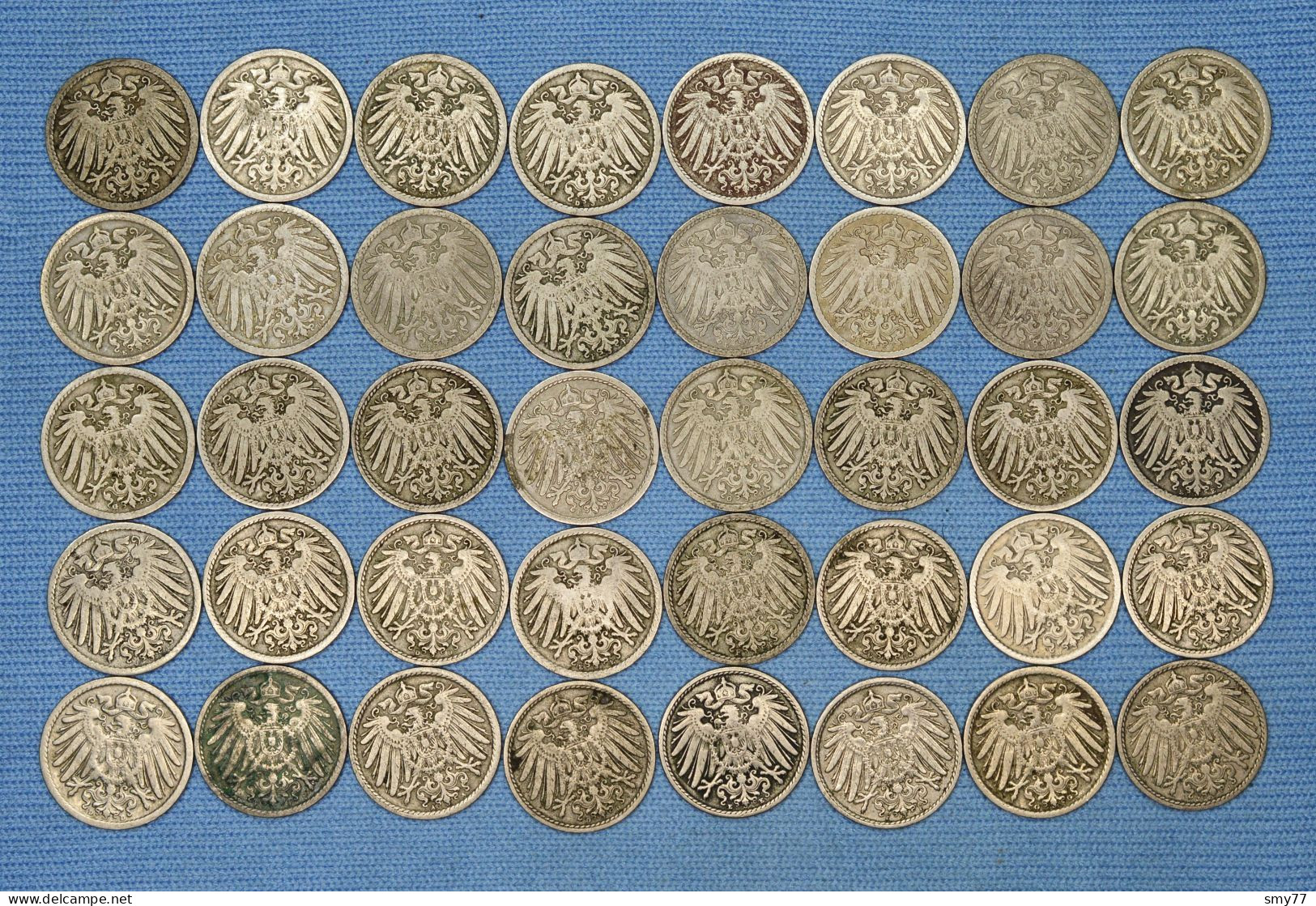 Deutsches Reich  5 Pfennig • 1892 - 1902 •  40 X  ► ALL DIFFERENT ◄ Incl. Scarcer Items • See Details • [24-293] - Collections