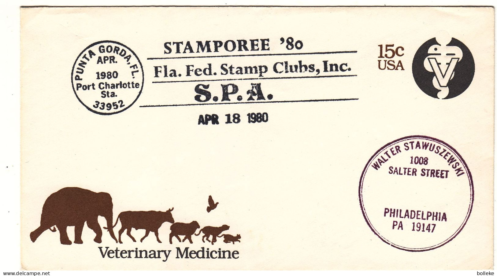 Etats Unis - Lettre De 1980 - Entier Postal - Oblit Punta Gorda - - Lettres & Documents