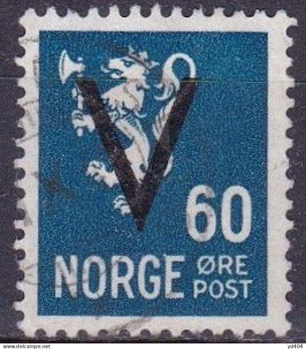 NO036I – NORVEGE - NORWAY – 1941 – VICTORY OVERPRINT With WM – SC # 219 USED 2,50 € - Gebraucht