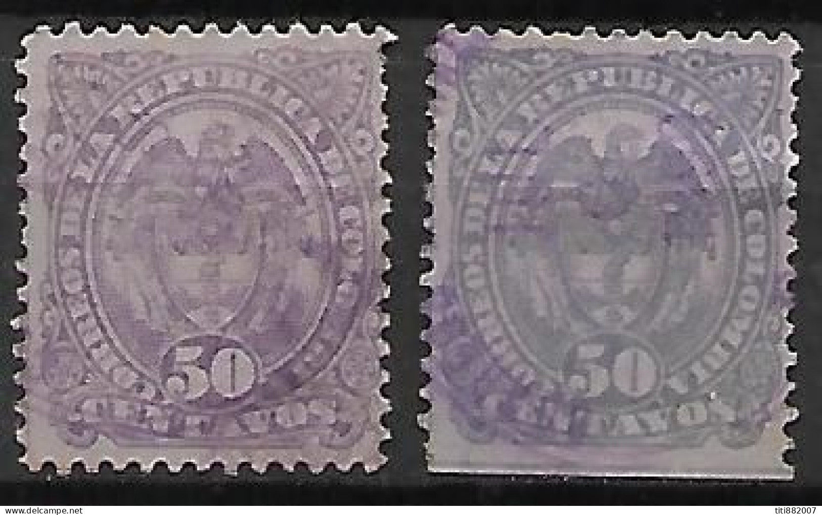 COLOMBIE   -   1892 .  Y&T N° 105 / 105a Oblitérés - Colombia