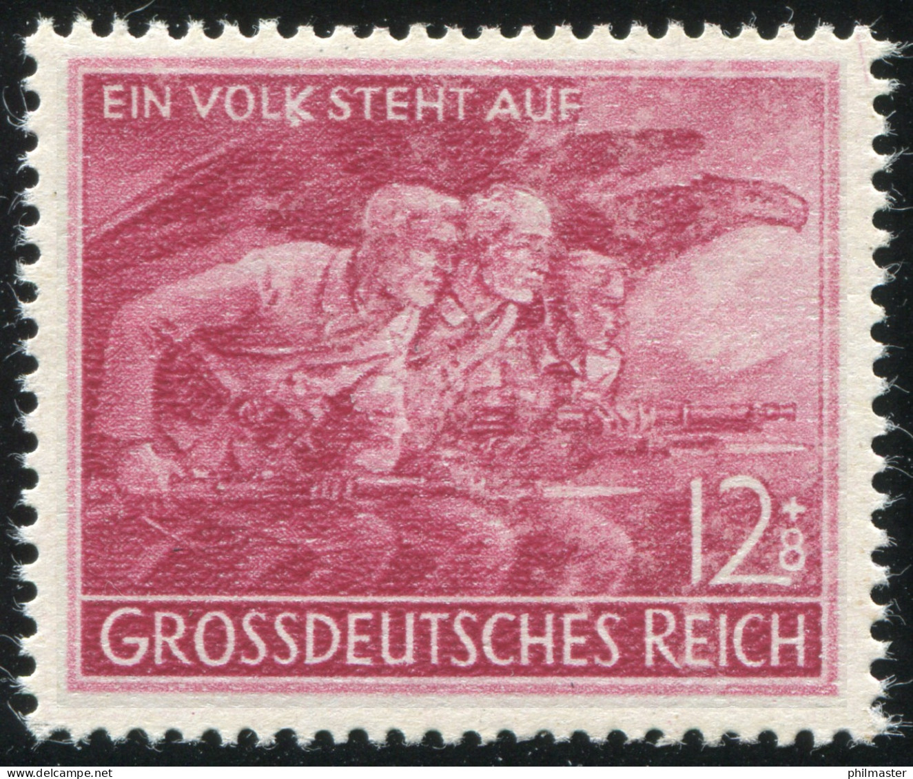 908II Volkssturm 1945 Mit Plattenfehler Weißer Fleck Unter Dem K, F.41 ** - Variétés & Curiosités