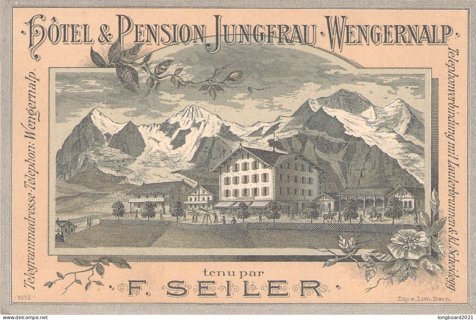 SUISSE - COLLECTION WITH MENUE CARDS, PICS FROM A TRIP TO SUISSE AT THE END OF THE 19th CENTURY /   6147