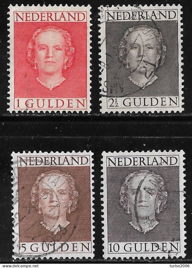 1949-51 Koningin Juliana En Face 1 T/m 10 Gulden NVPH 534 / 537 - Usados