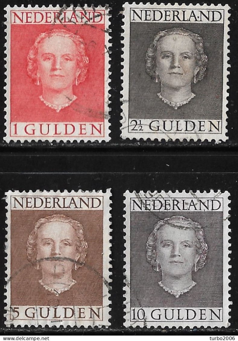 1949-51 Koningin Juliana En Face 1 T/m 10 Gulden NVPH 534 / 537 - Usados