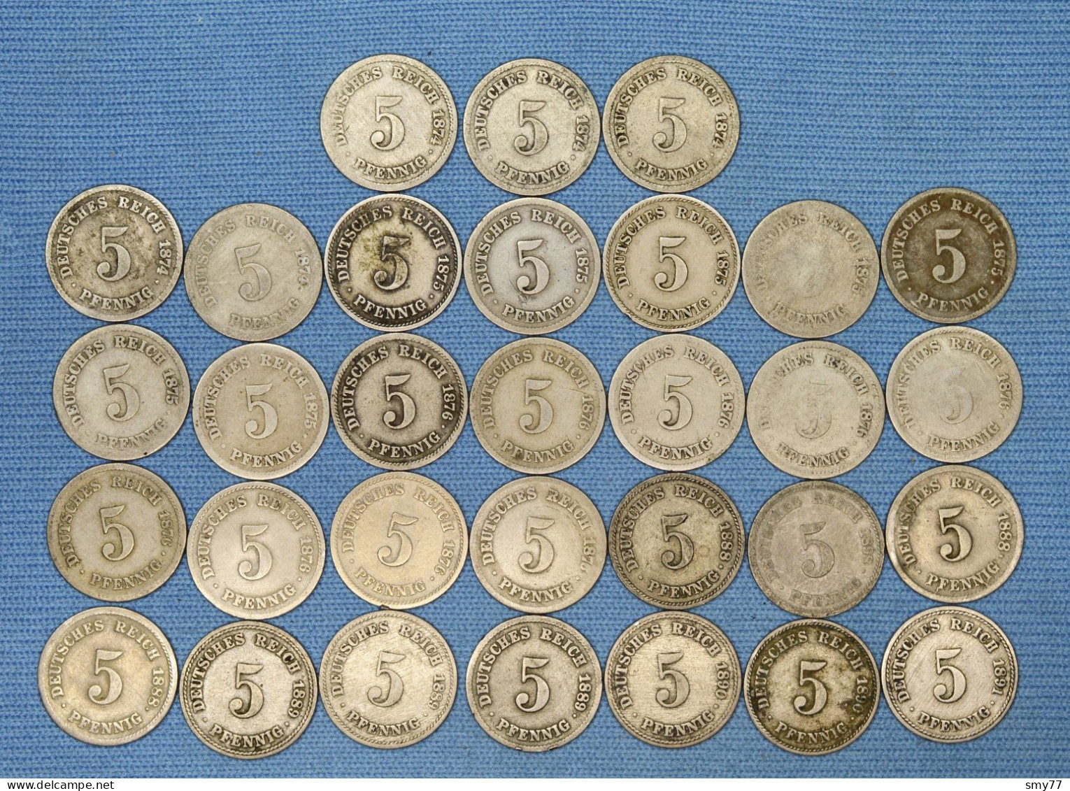 Deutsches Reich  5 Pfennig • 1874 - 1891 •  31 X  ► ALL DIFFERENT ◄ Incl. Scarcer Items • See Details • [24-294] - Collections