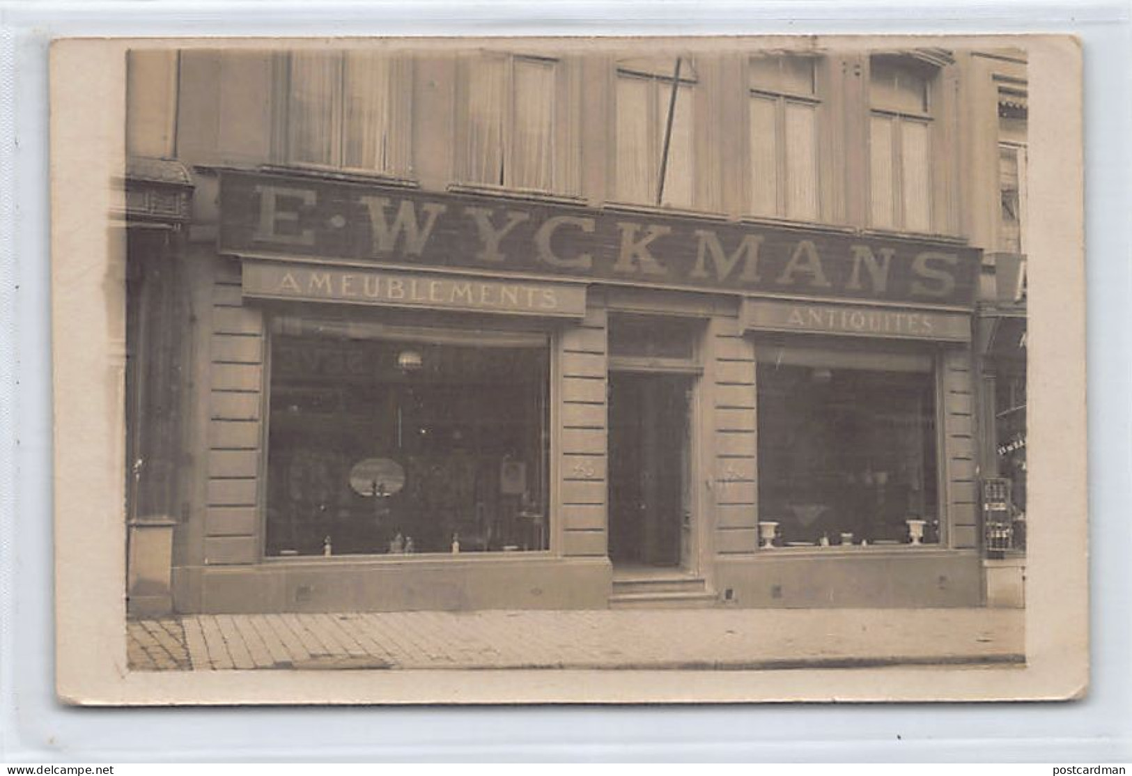 IXELLES (Brux.-Cap.) E. W. Wyckmans, Ameublements, Antiquités, 43 Rue De La Toison D'Or - CARTE PHOTO - Ed. Inconnu  - Ixelles - Elsene