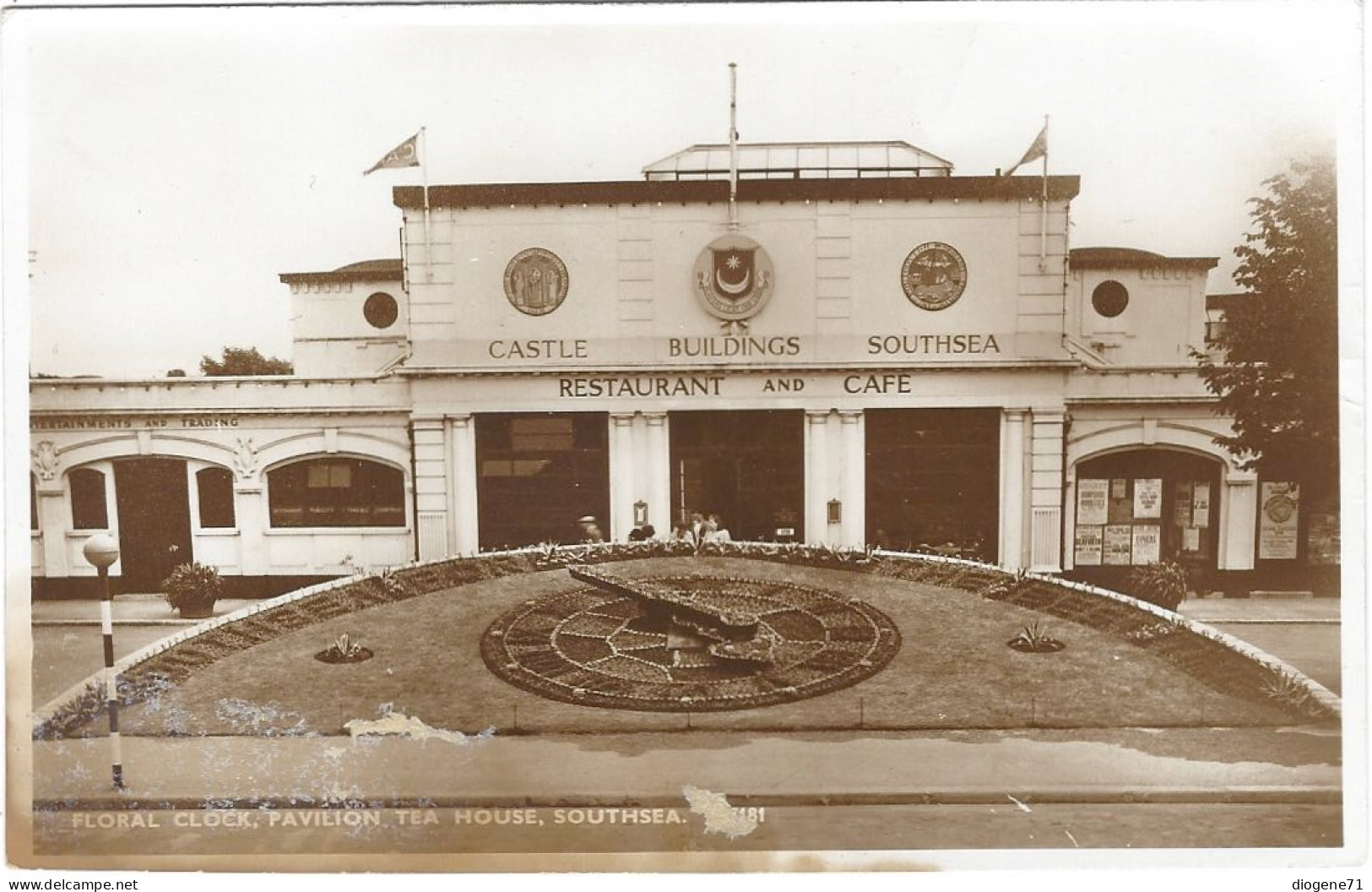 Southsea Floral Clock Pavilion Tea House Damaged - Southsea