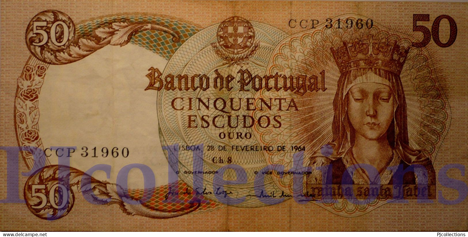 PORTOGALLO - PORTUGAL 50 ESCUDOS 1964 PICK 168 VF - Portogallo