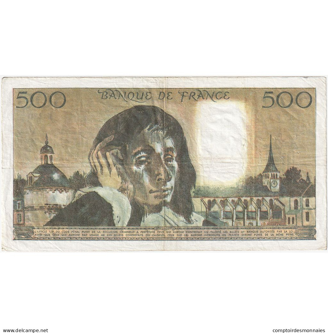 France, 500 Francs, Pascal, 1985, M.220, TTB+, Fayette:71.32, KM:156e - 500 F 1968-1993 ''Pascal''